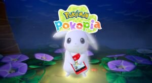 Example of a chat box in Pokemon Pokopia with a clear AI-generated text artifact, showcasing a potential developer oversight in dialogue localization.