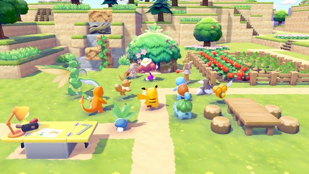 maney pokemons in pokopia game are looking over a pokemon hunt