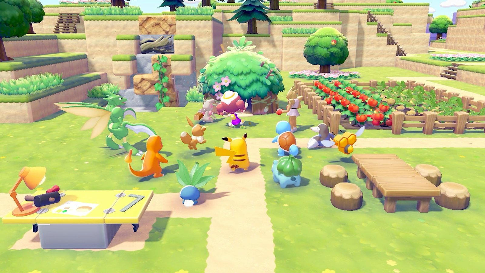 maney pokemons in pokopia game are looking over a pokemon hunt